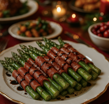 Prosciutto-Wrapped Asparagus with Balsamic Drizzle Recipe